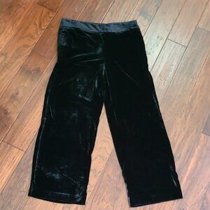NWT Talbots Luxurious black velvet wideleg pants size 12